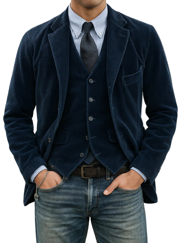 Gabriel | Ensemble 2 pièces : blazer et gilet en velours