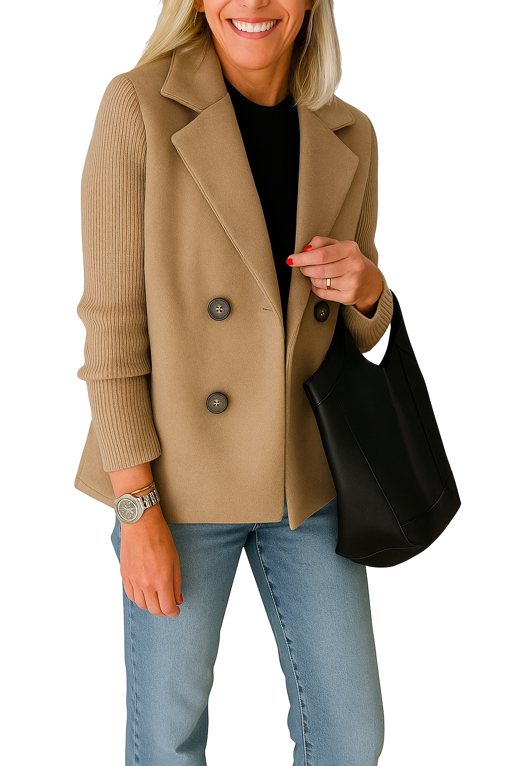 Martine | Blazer élégant avec manches en maille