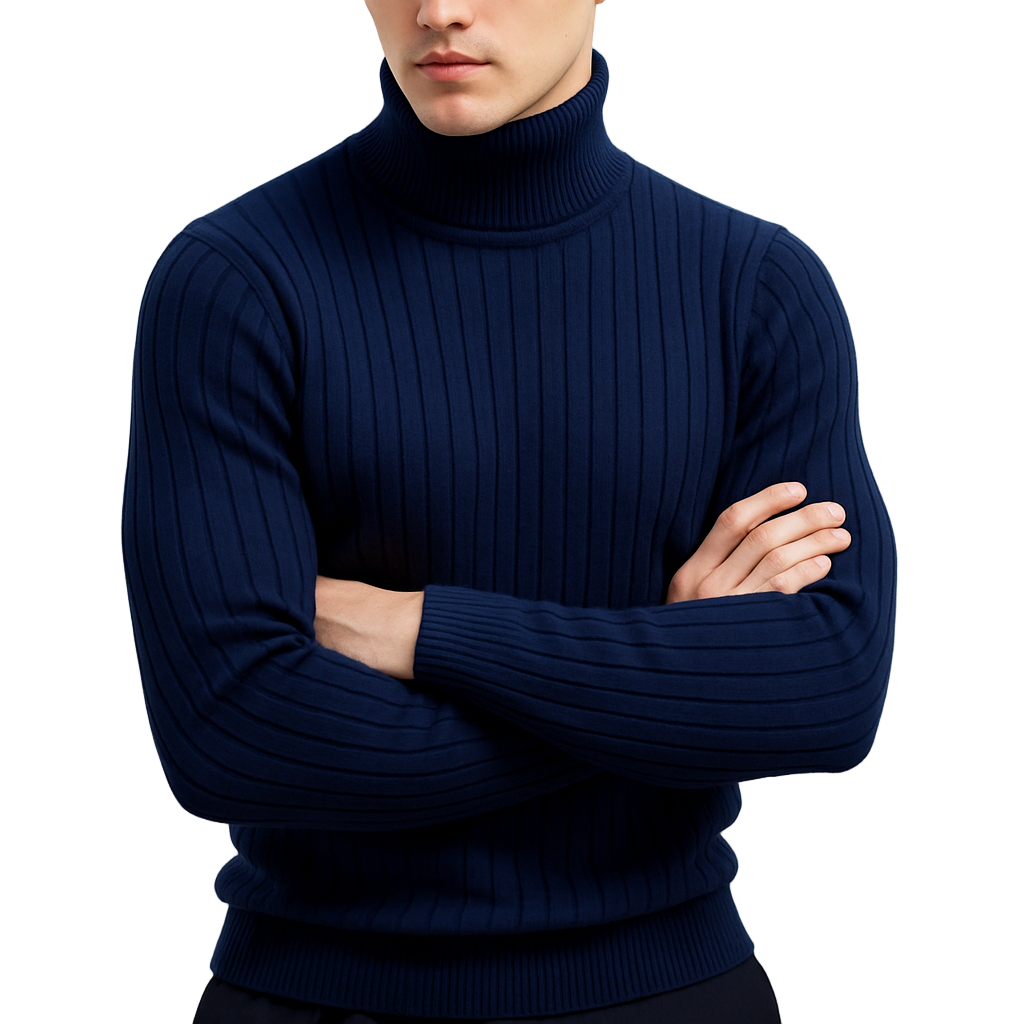 George | Pull Col Roulé Côtelé