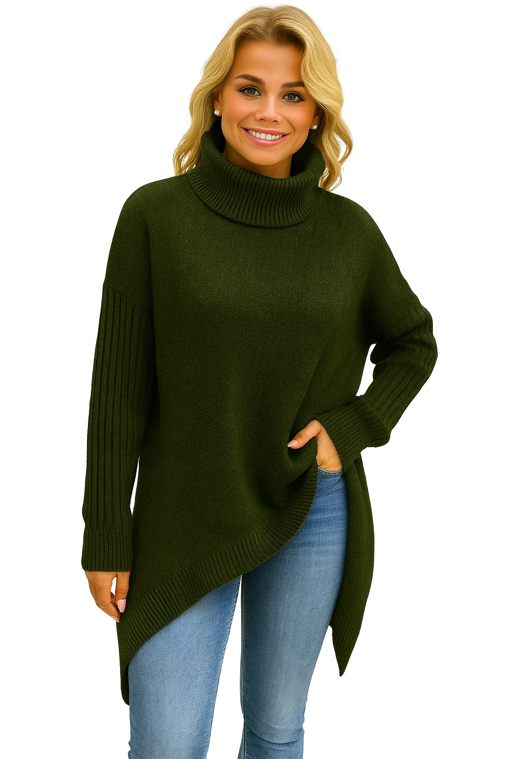 Laila | Pull oversize à col roulé