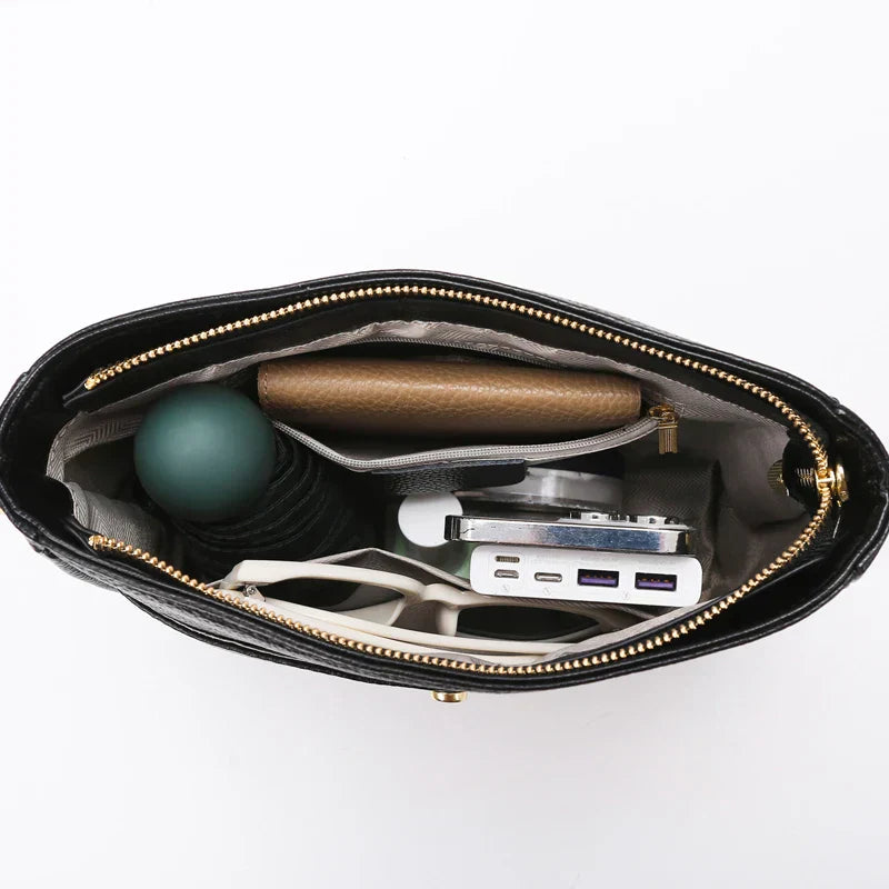 Julieta | Sac d’épaule en cuir finement cousu