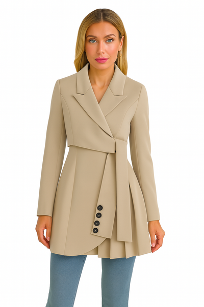 Natalia | Manteau Élégant avec Ceinture