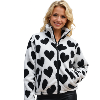 Jessy | Veste réversible avec cœurs